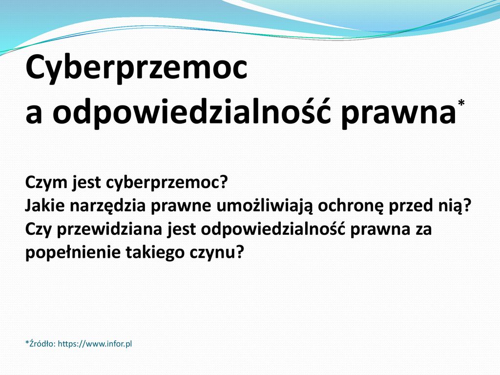 Cyberprzemoc A Odpowiedzialno Prawna Czym Jest Cyberprzemoc Ppt